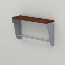 Полиця настінна Ferrum-decor Світ 300x600x150 метал Сірий ДСП Венге 16 мм (FRD-105439)