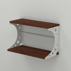 Полка настенная Ferrum-decor Букин 330x600x240 металл Белый ДСП Венге 16 мм (FRD-105457)