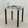 Кухонний стіл Ferrum-decor Агата 75x70x70 Чорний ДСП Сонома 16мм (FRD-106246) - фото 1
