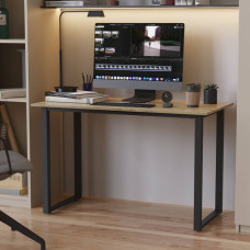 Стол письменный Кнап 2 Ferrum-decor 750x1000x700 Черный металл ДСП Дуб Сонома 16 мм (FRD-106413)