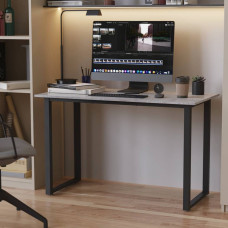 Стіл письмовий Кнап 2 Ferrum-decor 750x1200x600 Чорний метал ДСП Бетон 16 мм (FRD-106400)