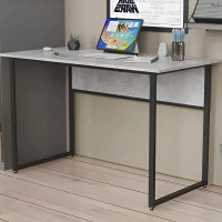 Стол письменный Коди Ferrum-decor 75x120x70 Черный металл ДСП Бетон 32 мм (FRD-106606)