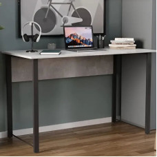 Стол письменный Курт Ferrum-decor 75x100x60 Черный металл ДСП Бетон 16 мм (FRD-106615)