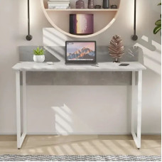 Стіл письмовий Скай Ferrum-decor 75x140x60 Білий метал ДСП Бетон 16 мм (FRD-106664)