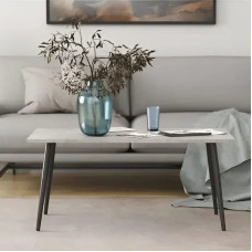 Стол журнальный Монтана Ferrum-decor 45x100x50 Черный металл ДСП Бетон 16 мм (FRD-106711)