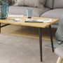 Стіл журнальний Монтана Ferrum-decor 45x100x50 Чорний метал ДСП Дуб Артизан 16 мм (FRD-106718) - фото 1