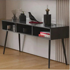 Тумба под телевизор Кентуки Ferrum-decor 45x139x38 Черный металл ДСП Сосна Кембра 16 мм (FRD-106728)