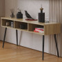 Тумба под телевизор Кентуки Ferrum-decor 45x139x38 Черный металл ДСП Дуб Сонома 16 мм (FRD-106730) - фото 1