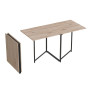 Стіл трансформер книга Панама Ferrum-decor 75x148x68 Чорний метал ДСП Дуб Сан-Марино 16 мм (FRD-106830) - фото 5