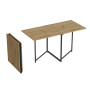 Стол трансформер книга Панама Ferrum-decor 75x148x68 Черный металл ДСП Дуб Артизан 16 мм (FRD-106832) - фото 6