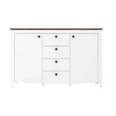 Комод в гостиную Гербор Карина KOM2D4S Нимфея альба (белый)/Дуб сонома трюфель (GRB-1123)