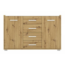 Комод у вітальню Гербор Рутенія KOM2D4S Дуб артизан/Німфея альба (білий) (GRB-1145)