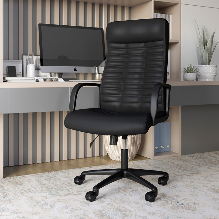 Кресло компьютерное с регулировкой силы отклонения и фиксации спинки в вертикальном положении BOSS KD Tilt PL64 ECO-30 (NWS-121001)