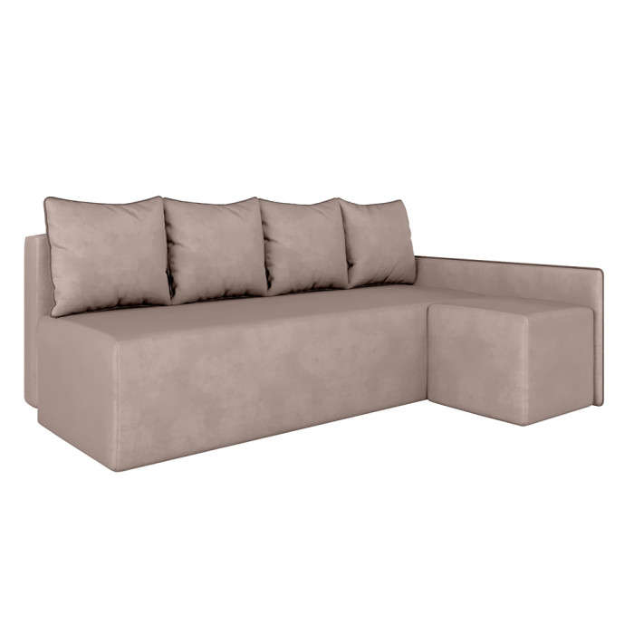 Угловой диван ортопедический iSmart MORRO Maxi еврокнижка 205x149 см (матрас Lux) бежевый Laura 5 (ISM-051348)