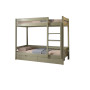 Двухъярусная детская кровать Mebigrand Атланта Мини Оливковый (RAL1020) 70х190 см с ящиками - фото 2