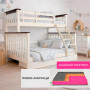 Комплект кровать двухъярусная Скандинавия и Матрас Koala Oasis 140-90х200 см (MBG-2252-ISM-051377-ISM-051395) - фото 1