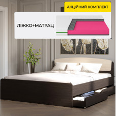 Комплект кровать двуспальная Астория и Матрас Koala Bambo 160х200 см (EVR-2488-ISM-051154)