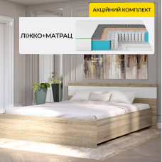 Комплект ліжко двоспальне Соната-1600 і Матрац Koala Dream 160х200 см (EVR-2095-ISM-051024)