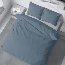 Постільна білизна LeLIT, Мікрофібра, Сірий з синім, Сімейний, P-0124