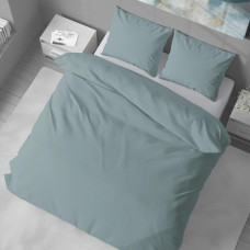 Постільна білизна LeLIT, Мікрофібра, Бірюзовий з Сірим, Сімейний P-0129