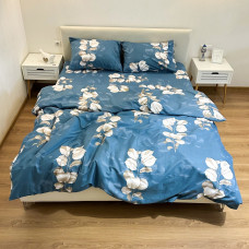 Комплект постельного белья Поликотон LeLIT P-0122 Голубой Семейный (LLT-111241)