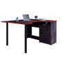 Геймерский компьютерный стол LION Буст угловой с ящиками Бетон темный/Красный (LION-041465) - фото 2