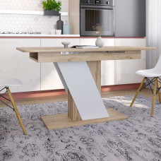 Обідній стіл розкладний LION Грейс Дуб аппалачі/Німфея Альба (білий) (LION-045009)