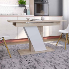 Обідній стіл розкладний LION Грейс Дуб Сонома/Німфея Альба (білий) (LION-045014)