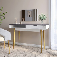 Письмовий стіл LION Сканді-1 Німфея Альба (білий)/Бетон темний (LION-041191)