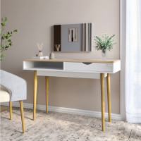 Письменный стол LION Сканди-1 Нимфея Альба (белый)/Дуб Аппалачи (LION-041192)