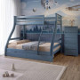 Двухъярусная детская кровать Mebigrand Аляска Синий (S 7010 R 90B) 120-80х190 см с ящиками (MBG-2265) - фото 1