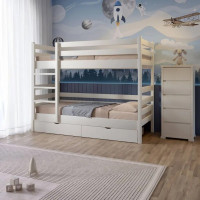 Двоярусне дитяче ліжко Mebigrand Соня Айворі (S0505Y30R) 70х190 см з ящиками (MBG-2429)