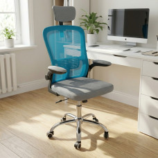 Крісло комп'ютерне дитяче Perfect Home OC-8970M Сірий/блакитний (PFH-092060)