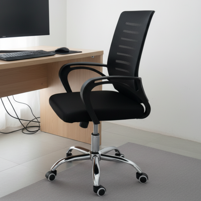 Крісло комп'ютерне з підлокітниками Perfect Home OC-618 Чорний (PFH-092055)