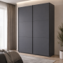 Шкаф купе Doros G-Caiser Антрацит/Антрацит 2 ДСП / 3 части 160х60х240 (42005412) (DRS-012245) - фото 1