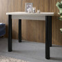 Обідній стіл розкладний LION Нота чорні ніжки Бетон Style 60x90/90x120 (LION-045134) - фото 2
