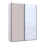 Шкаф купе Doros G-Caiser Кашемир/Белый 1 ДСП/1 стекло 3 части 180х60х240 (42005322) (DRS-012236) - фото 3