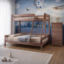 Двоярусне дитяче ліжко Mebigrand Атланта Венге 120-80х200 см (MBG-15391) - фото 1
