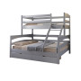 Двухъярусная детская кровать Mebigrand Чикаго Светло-серый (RAL7040) 160-90х190 см с ящиками (MBG-15666) - фото 2