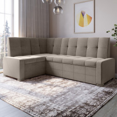 Кухонный мягкий уголок (без спального места) LION Атлант Лили 94 велюр (светло-серый) (LION-041547)