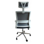 Крісло комп'ютерне з підлокітниками та підголовником Perfect Home OC-8330W Cірий (PFH-092059) - фото 8