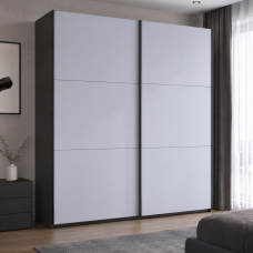 Шкаф купе Doros G-Caiser Антрацит / Белый 2 ДСП / 3 части 220х60х240 (42005416) (DRS-012249)