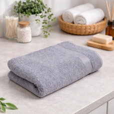 Махровий рушник 400 гр Сірий 100/150 8040 (LLT-111431)