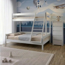 Двоярусне дитяче ліжко Mebigrand Атланта Білий (RAL9003) 120-80х190 см (MBG-15386)