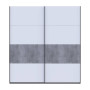 Шкаф купе Doros G-Caiser Антрацит / Белый вставка Бетон 2 ДСП / 4 части 220х60х240 (42005417) (DRS-012250) - фото 2