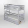 Двухъярусная детская кровать Mebigrand Соня Светло-серый (RAL 7040) 80х200 см с ящиками (MBG-15267) - фото 2