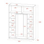 Шкаф купе Doros G-Caiser Кашемир/Белый 2 Скла 3 части 180х60х240 (42005325) (DRS-012241) - фото 8