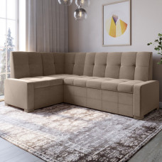 Кухонный мягкий уголок (без спального места) LION Атлант Лили 09 велюр (кофейный) (LION-041550)