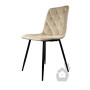 Стілець кухонний PM-001 Perfect Home Чорний каркас/Темний беж (PFH-092061) - фото 3