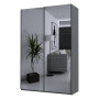 Шафа купе Doros G-Caiser Антрацит 2 Дзеркала / 3 частини 160х60х240 (42005409) (DRS-012242) - фото 3